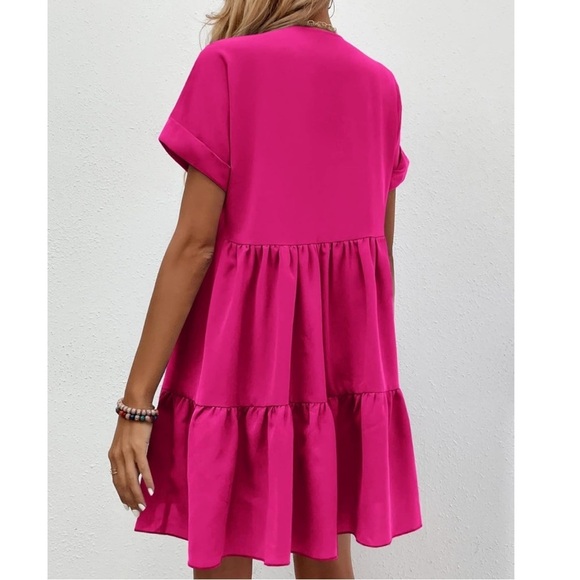 Shein BoHO OverSized Pink Dress l SIZE 4 - Picture 3 of 5